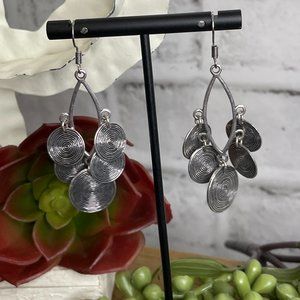 Boho Silver Coin Earrings